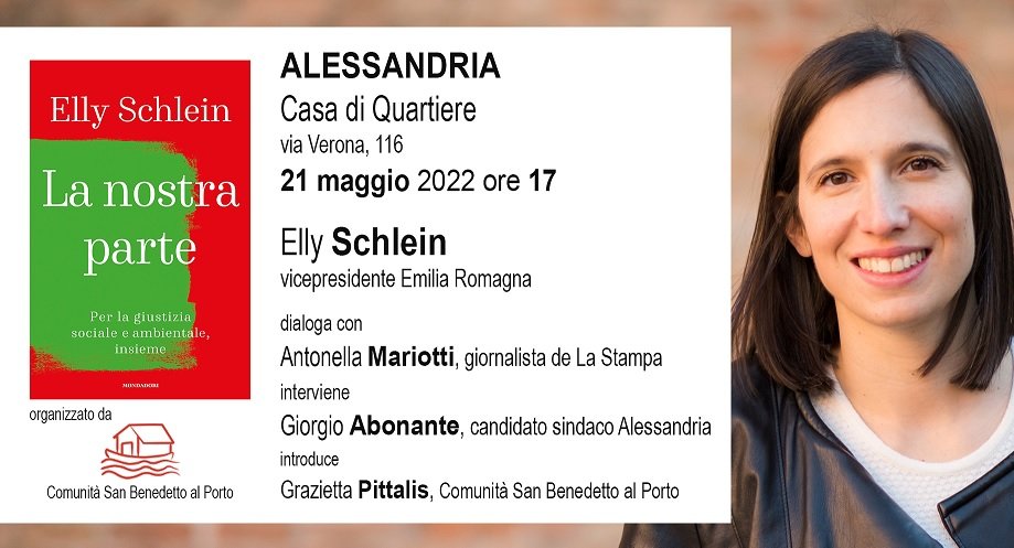 Elezioni Alessandria: Elly Schlein insieme al candidato Giorgio Abonante alla Casa di Quartiere