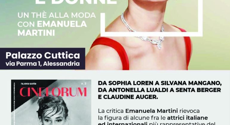 Il 17 giugno a Palazzo Cuttica “Dive e donne. Un thè alla moda” con Emanuela Martini