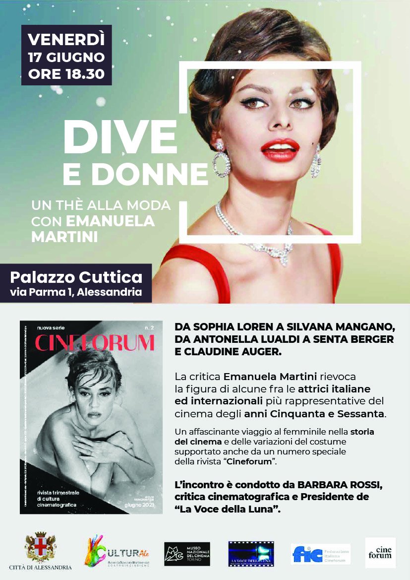 Il 17 giugno a Palazzo Cuttica “Dive e donne. Un thè alla moda” con Emanuela Martini