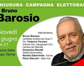 Elezioni Acqui: il 9 giugno comizio finale del candidato del centrosinistra Bruno Barosio