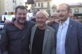 Salvini: “Vorrei tornare per festeggiare Cuttica ancora sindaco”. E poi attacca il centrosinistra su Barosini