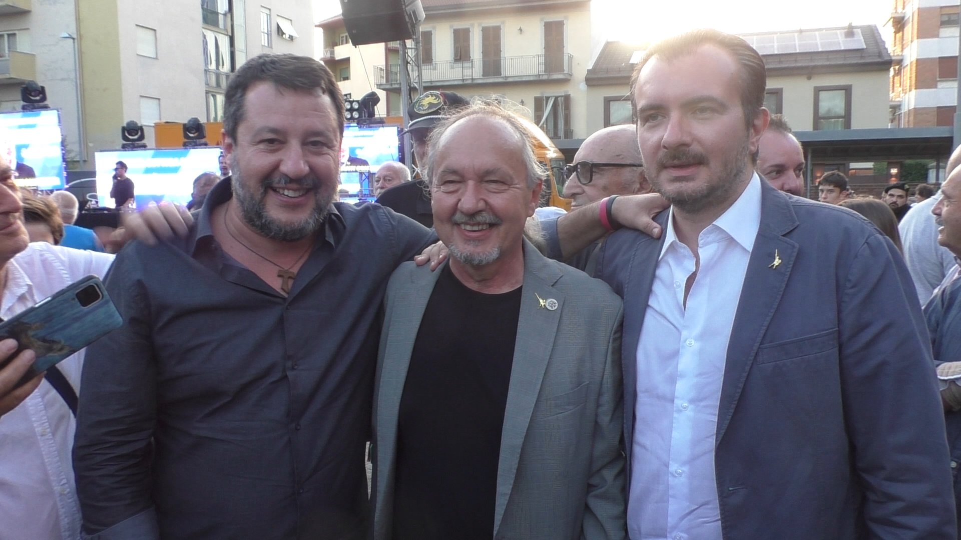 Salvini: “Vorrei tornare per festeggiare Cuttica ancora sindaco”. E poi attacca il centrosinistra su Barosini