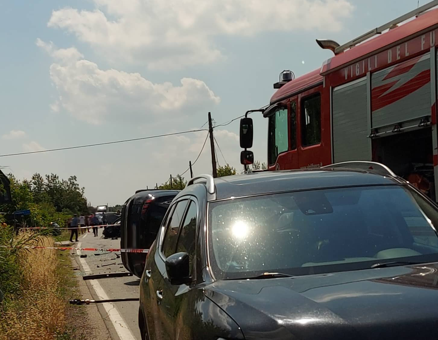 Incidente a Carentino: tre auto coinvolte, due ribaltate