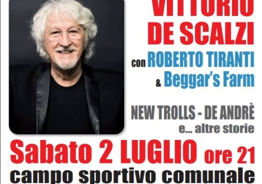 Il 2 luglio Vittorio De Scalzi con Roberto Tiranti e la Beggar’s Farm a Pecetto di Valenza
