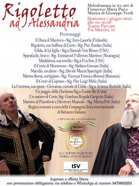 Domenica 5 giugno il “Rigoletto” in scena al Teatro Parvum di Alessandria