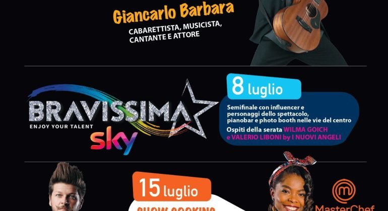 A Novi Ligure il 1° luglio shopping sotto le stelle e lo show di Giancarlo Barbara