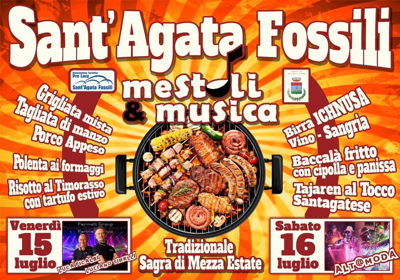 Dal 15 al 16 luglio a Sant’Agata Fossili “Mestoli e musica”
