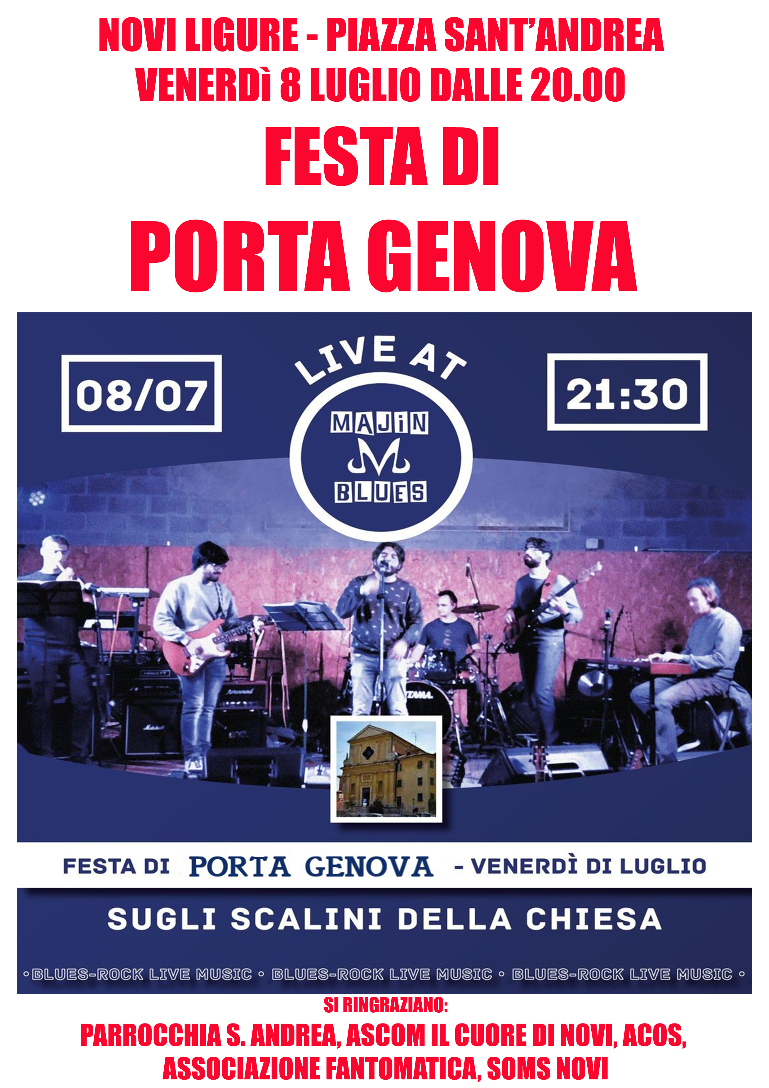 Venerdì 8 luglio a Novi Ligure la Festa di Porta Genova
