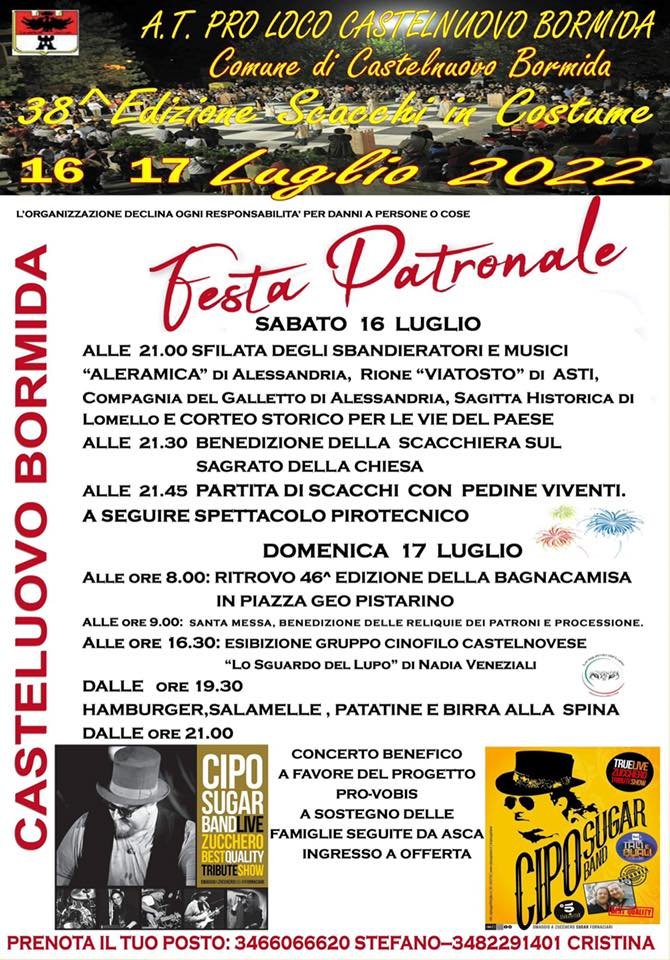 Il 16 e il 17 luglio a Castelnuovo Bormida la Festa Patronale di San Quirico