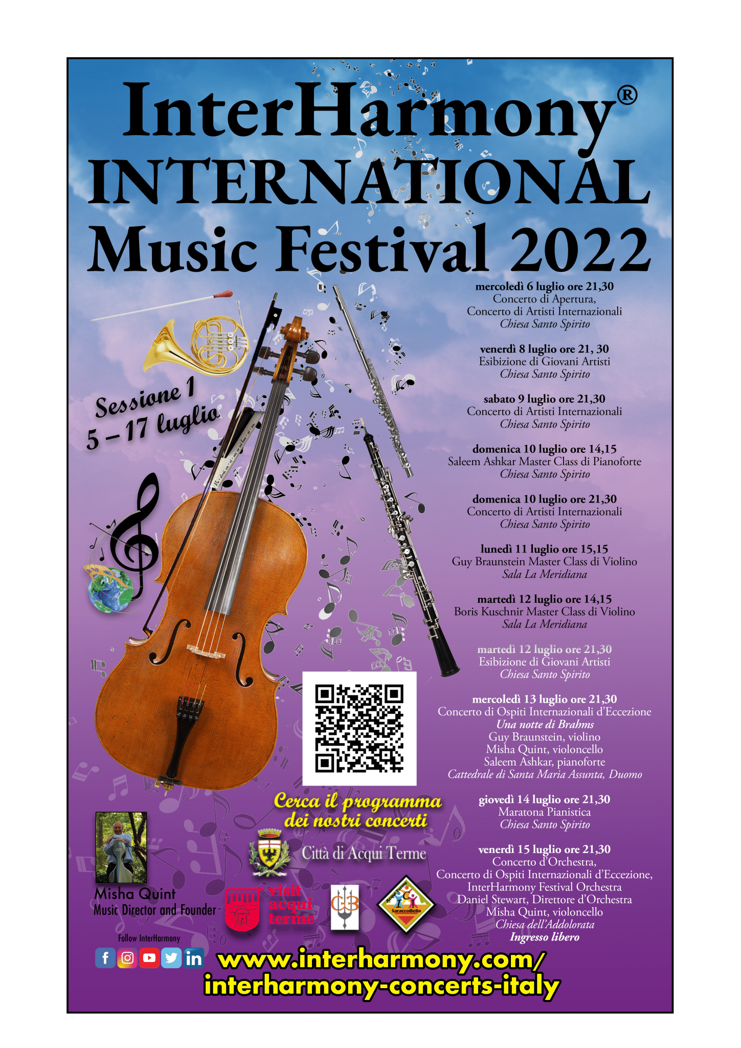 Dal 5 al 17 luglio “InterHarmony International Music Festival” ad Acqui Terme