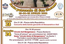 Dal 23 al 25 luglio tre giorni di eventi a Bergamasco per la festa patronale di San Giacomo