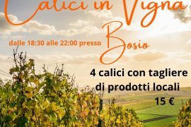 Venerdì 12 agosto a Bosio buon vino e salumi con “Calici in Vigna”