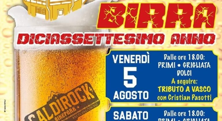 Dal 5 al 7 agosto Festa della birra a Caldirola