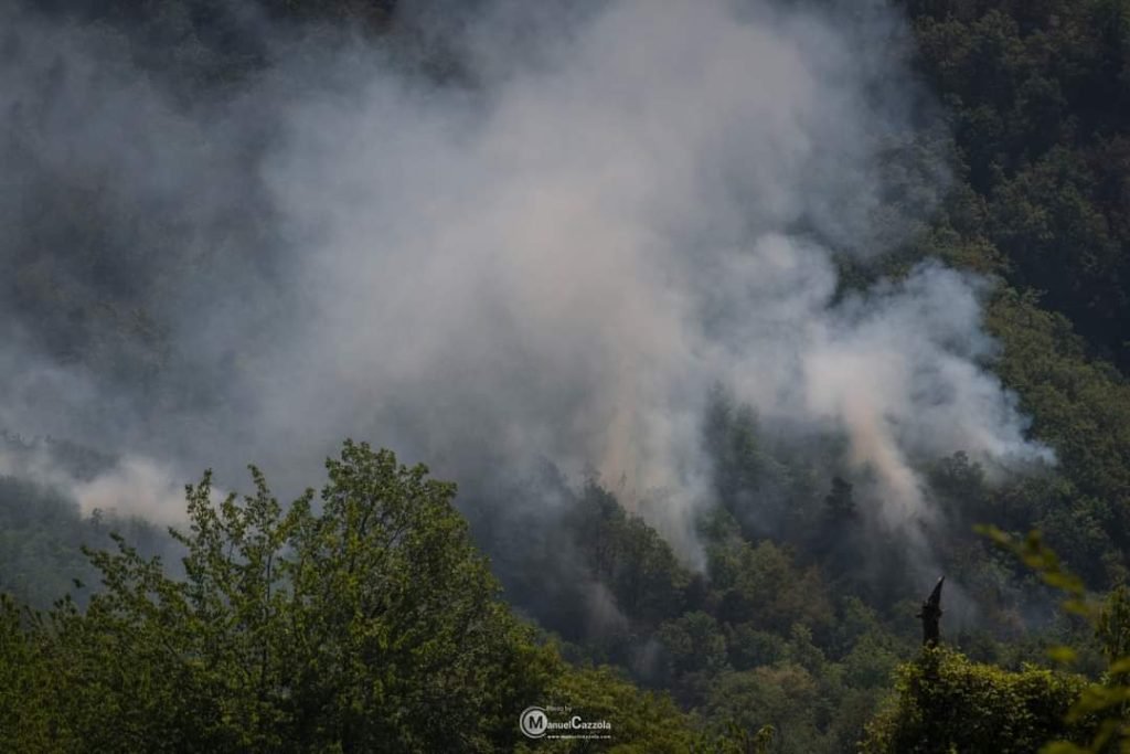 Incendio Spigno Monferrato - Foto Protezione Civile