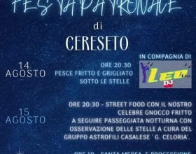 Dal 14 al 16 agosto quattro giorni di divertimento con la Festa Patronale a Cereseto