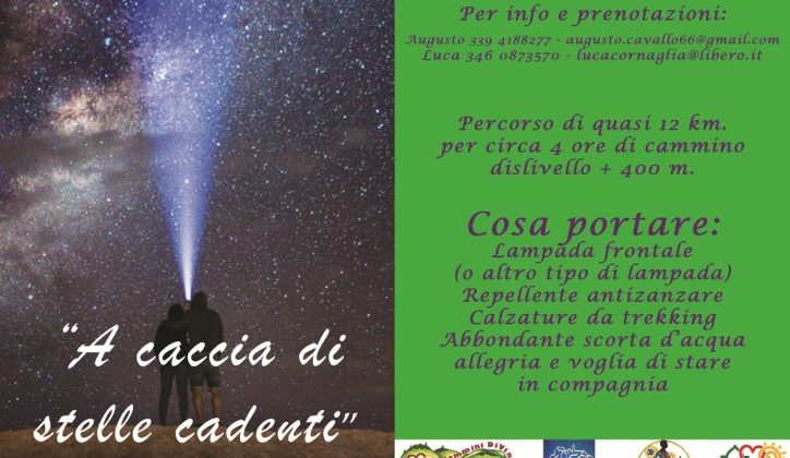 Sabato 13 agosto a Piancerreto di Cerrina una camminata notturna alla ricerca delle stelle