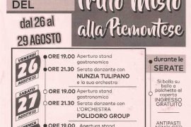 Dal 26 al 29 agosto a Montaldo torna la Sagra del Fritto Misto alla Piemontese