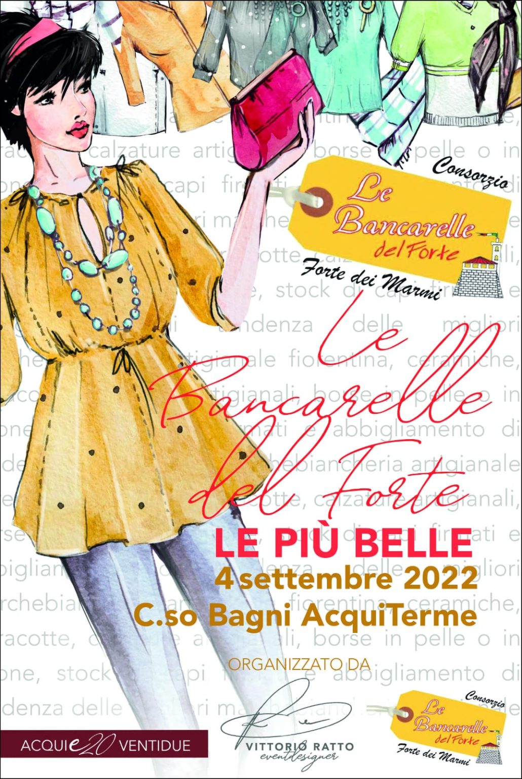 Il 4 settembre ad Acqui le Bancarelle di Forte dei Marmi