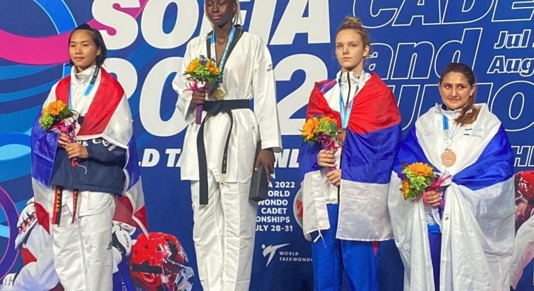 L’alessandrina Laurène Kimi Ossin medaglia d’oro ai Campionati del Mondo Cadetti e Junior di Taekwondo