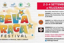 Dal 2 al 4 settembre a Felizzano la prima edizione di “Bella Raga Festival”