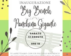 Sabato 13 agosto a Carpeneto si inaugura una nuova Big Bench