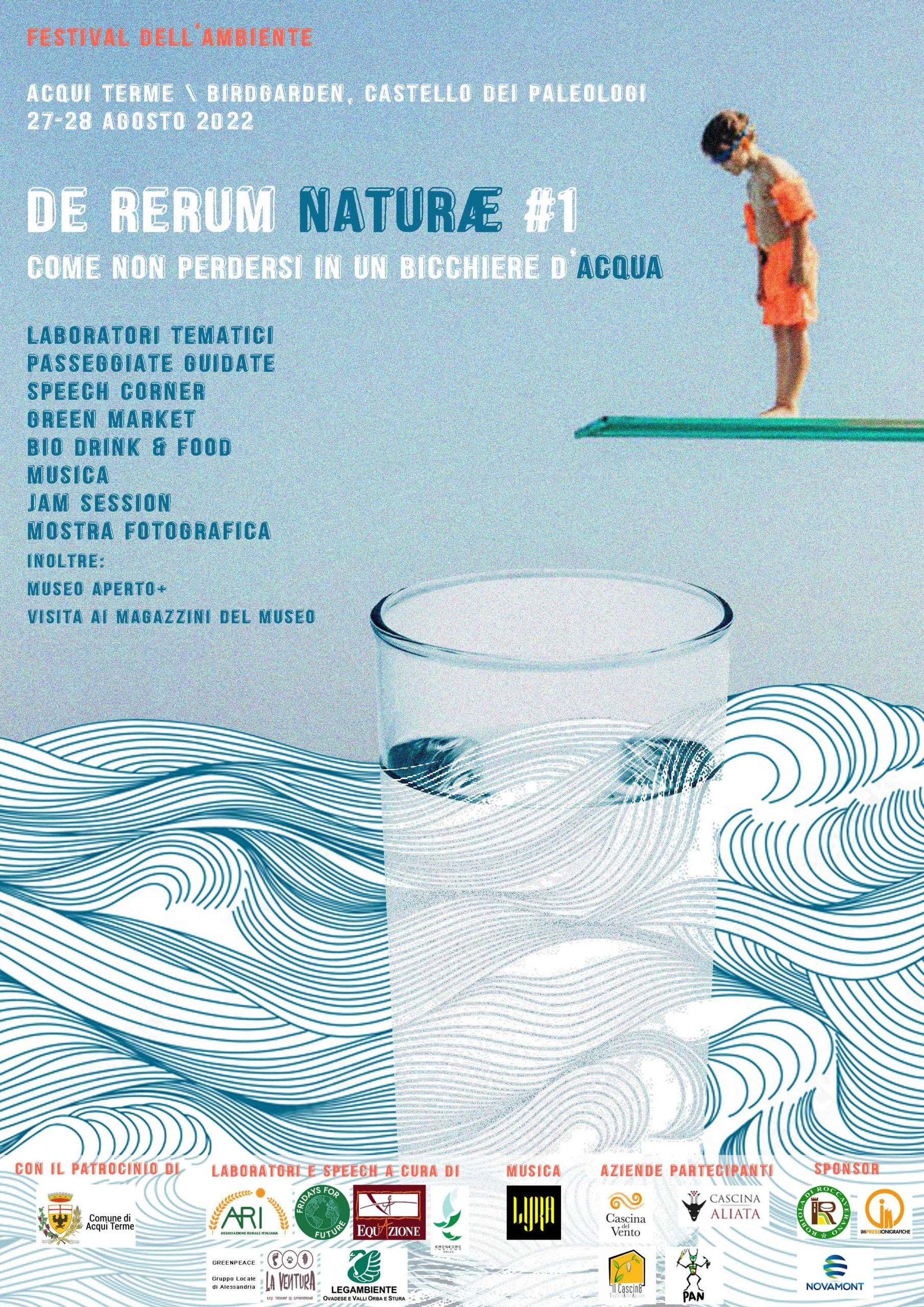 Sabato 27 e domenica 28 agosto ad Acqui “De Rerum Naturae”, il primo festival dedicato all’ambiente
