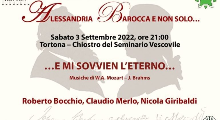 Il 3 settembre a Tortona il concerto “…e mi sovvien l’eterno”