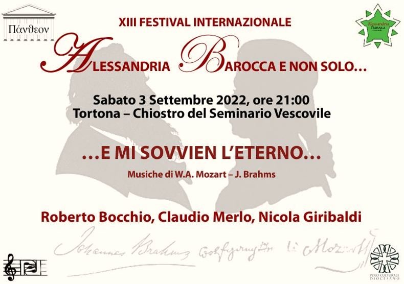 Il 3 settembre a Tortona il concerto “…e mi sovvien l’eterno”