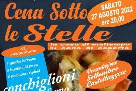 Sabato 27 agosto a Castellazzo Bormida si “Cena sotto le stelle” in memoria di Luca Cestaro