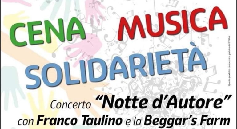 Venerdì 12 agosto a Frugarolo musica e solidarietà con “Notte d’autore”