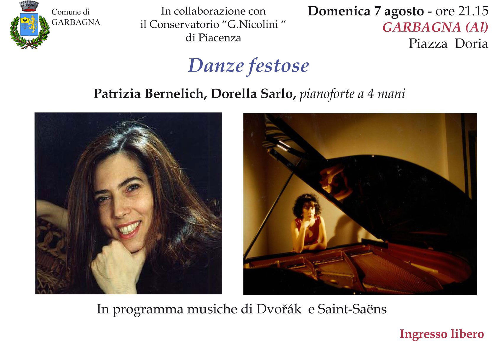 Il 7 agosto il concerto “Danze Festose” a Garbagna