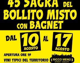 Dal 10 al 17 agosto a Mantovana la 45esima Sagra del Bollito Misto con Bagnet