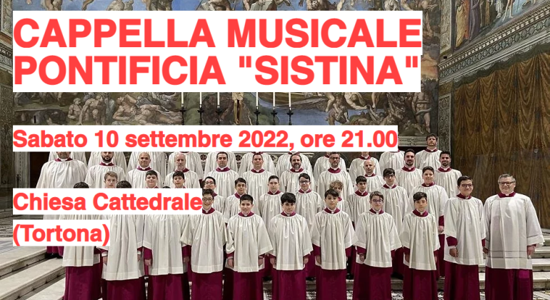 Dal 10 settembre a Tortona via al Perosi Festival 2022 con la “Cappella Musicale Pontificia “Sistina”