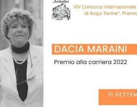 Il Concorso Internazionale di Poesia “Città di Acqui Terme” premia Dacia Maraini