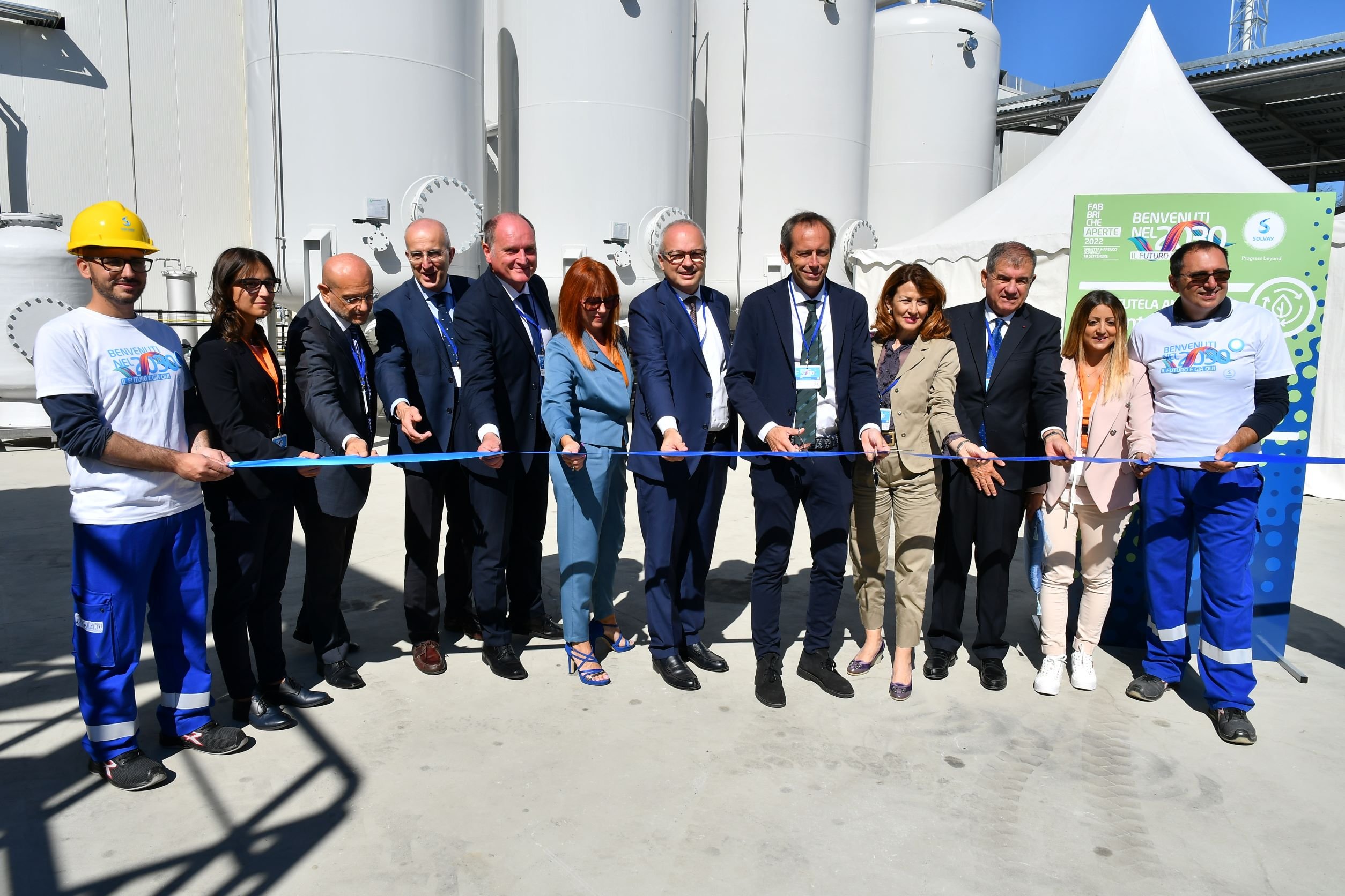 La Solvay apre lo stabilimento a tutti con “fabbriche aperte” e inaugura il nuovo impianto osmosi