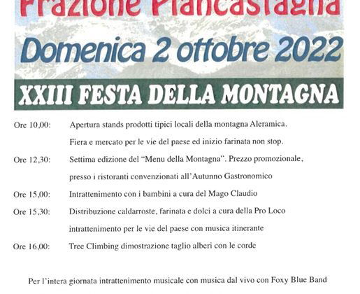 A Ponzone torna l’Autunno Gastronomico e domenica 2 ottobre la Festa della Montagna