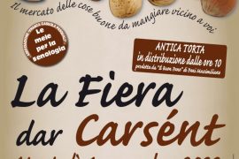 Il 1° novembre la Fiera “Dar Carsent” a Castelnuovo Scrivia