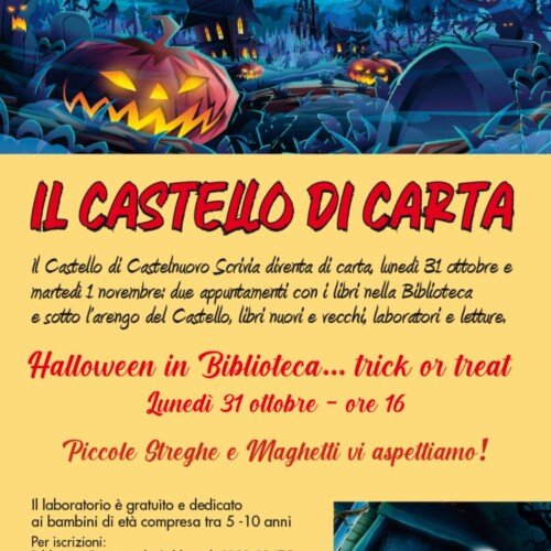 Il 31 ottobre Halloween in Biblioteca a Castelnuovo Scrivia