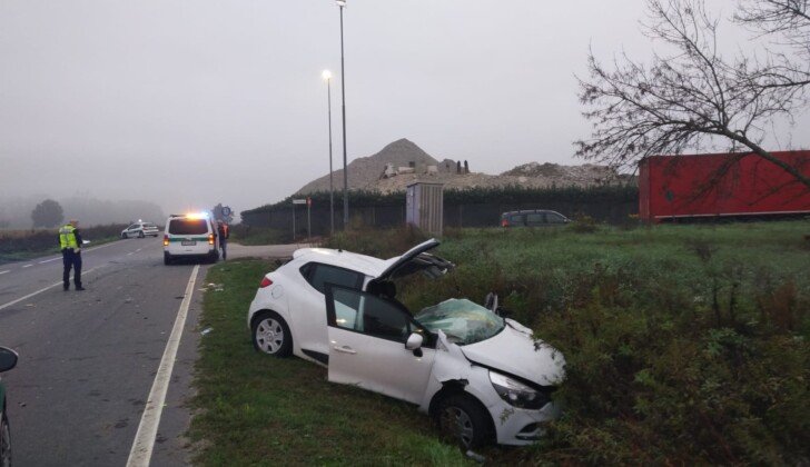 Grave incidente a Castelceriolo: auto contro un mezzo pesante