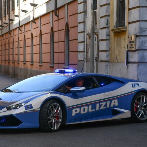 Ad Alessandria la Lamborghini della Polizia Stradale in occasione dell’Oktoberfest