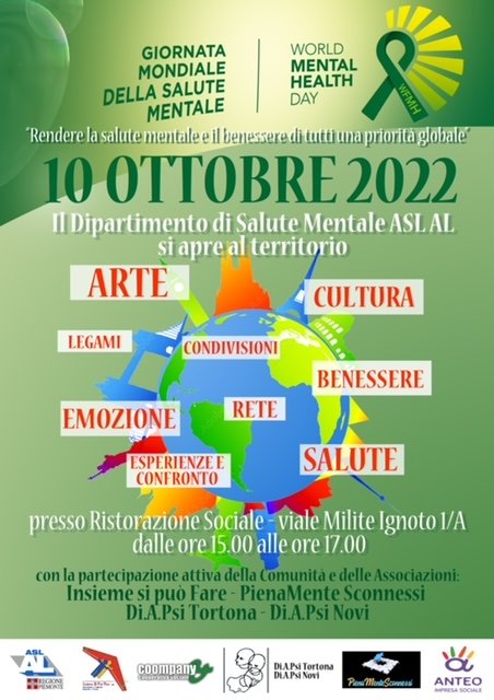 Giornata Mondiale della Salute Mentale, il 10 ottobre evento alla Ristorazione Sociale