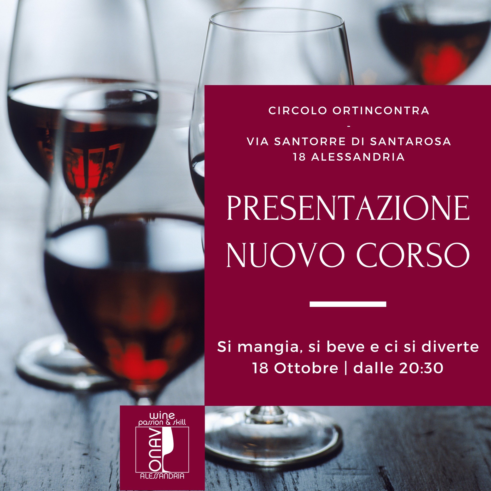 La sezione Onav di Alessandria presenta il nuovo corso per diventare assaggiatore di vino