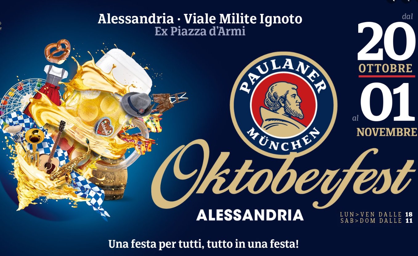 Dal 20 ottobre al 1° novembre il Paulaner Oktoberfest ad Alessandria