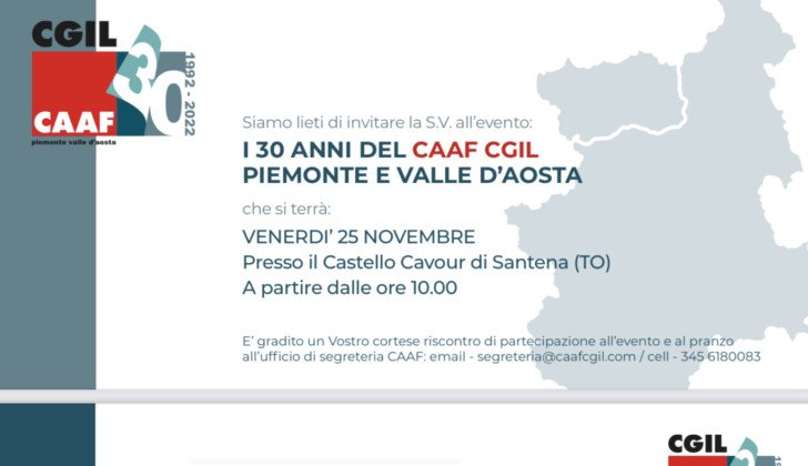 30 anni di storia e di servizi per il cittadino con il Caaf Cgil di Piemonte e Valle d’Aosta