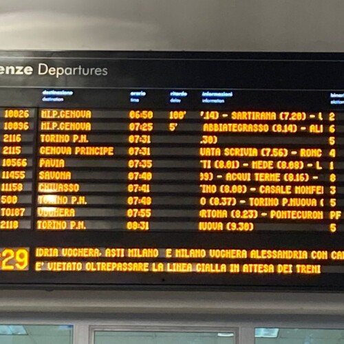 Treno regionale Alessandria-Milano in ritardo di 100 minuti