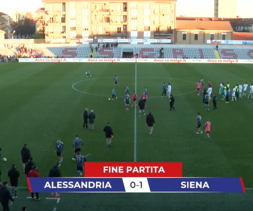 Grigi bene il primo tempo poi la beffa di Paloschi: il Siena vince 1-0