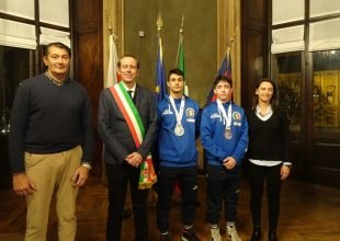 Kung fu: Matteo Testardini e Marcello Carena ricevuti dal Comune di Alessandria dopo le medaglie europee
