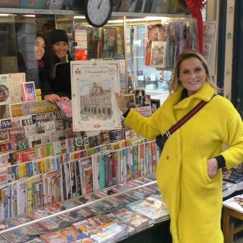 Simona Ventura in centro ad Alessandria: “Una città aperta e positiva, con tante risorse”