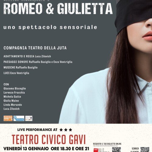Il 13 gennaio al Teatro Civico di Gavi un “Romeo e Giulietta” sensoriale e dedicato a tutti