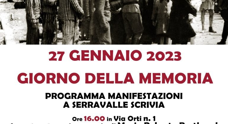 Giornata della memoria: gli eventi del 27 gennaio a Serravalle Scrivia